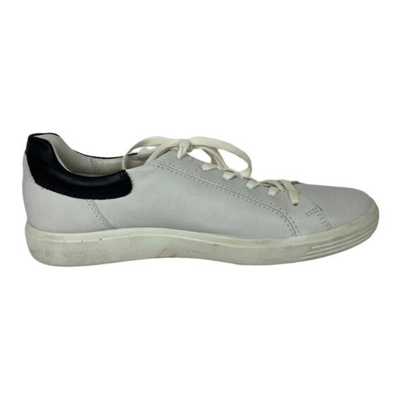 Ecco Soft 7 Street‎ White Black Sneakers Women's Size 9 Colorblock Skate Shoes - Picture 1 of 11